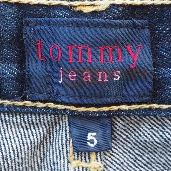 Tommy Jeans Vintage Y2K Straight Leg 5 Pocket Dark Wash Jeans Junior 5 - Picture 6 of 13